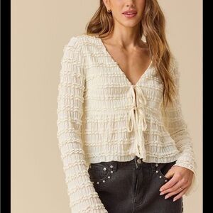 Altar'd State
Livvy Ruffle Tie Front Top